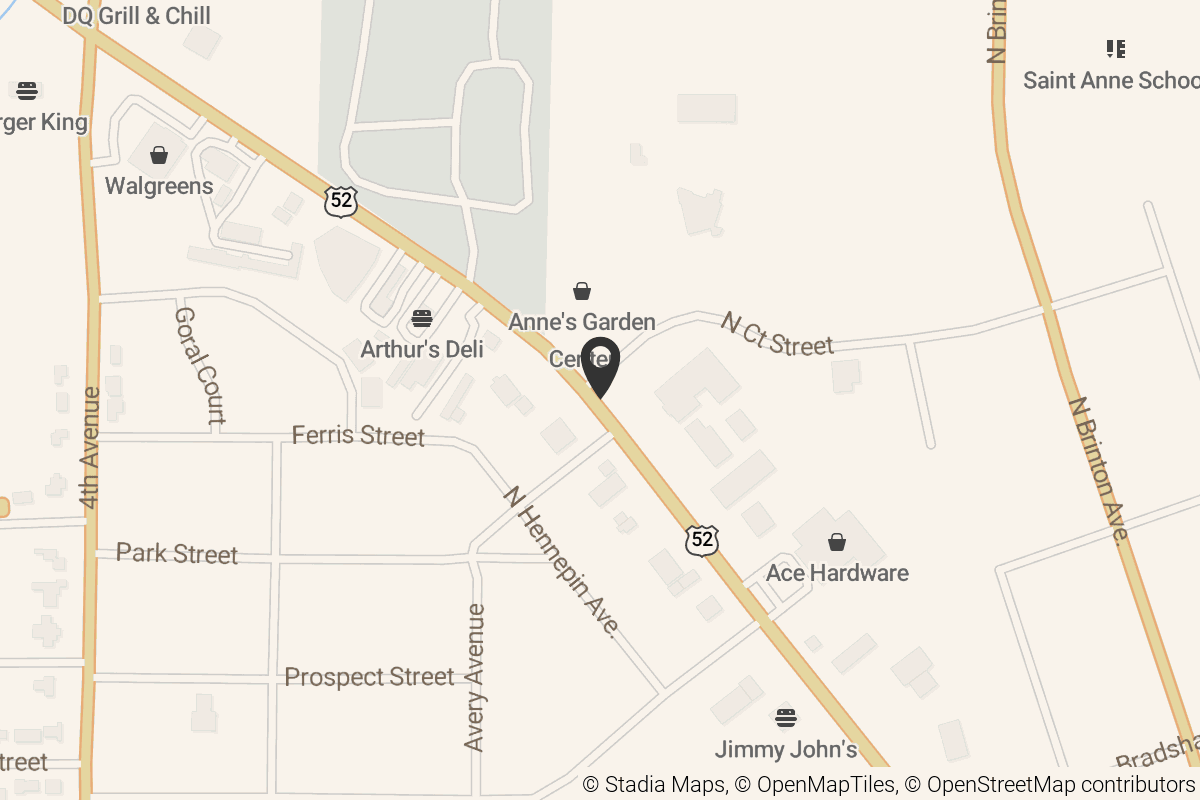 Map with location marker