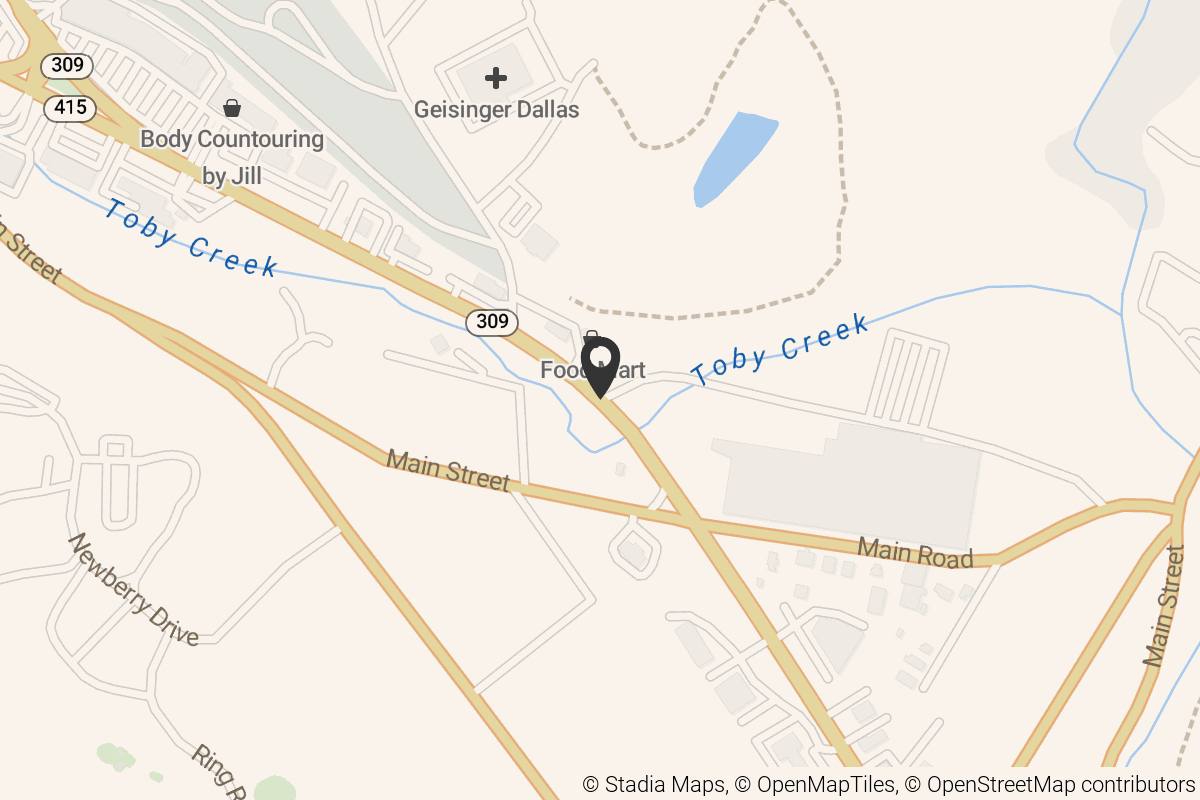 Map with location marker