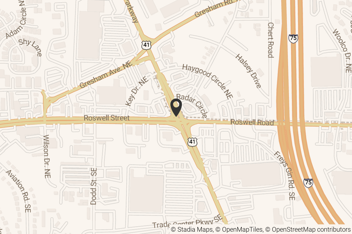 Map with location marker