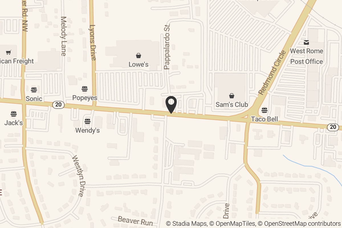 Map with location marker