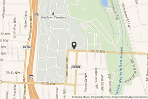 Map with location marker