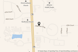 Map with location marker