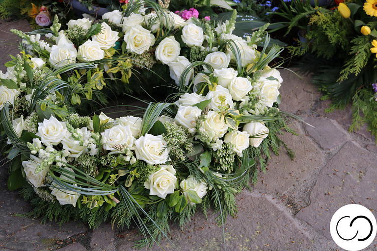 Sympathy flowers white roses